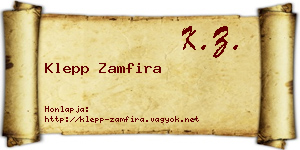 Klepp Zamfira névjegykártya